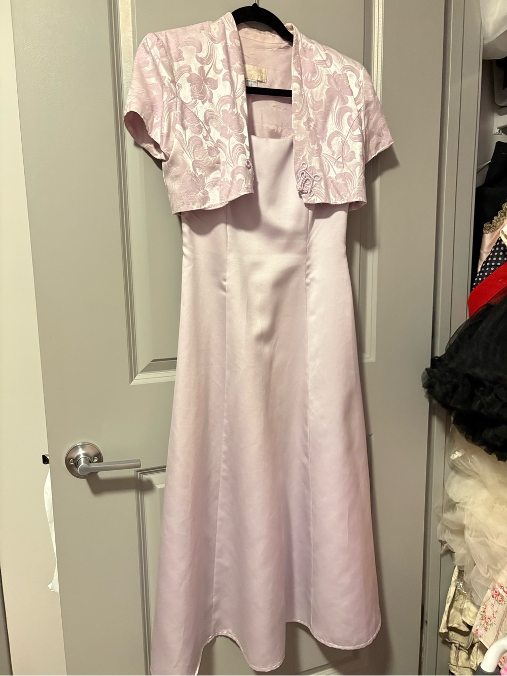 Vintage Scott McClintock Lilac Dress with Embroidered Bolero